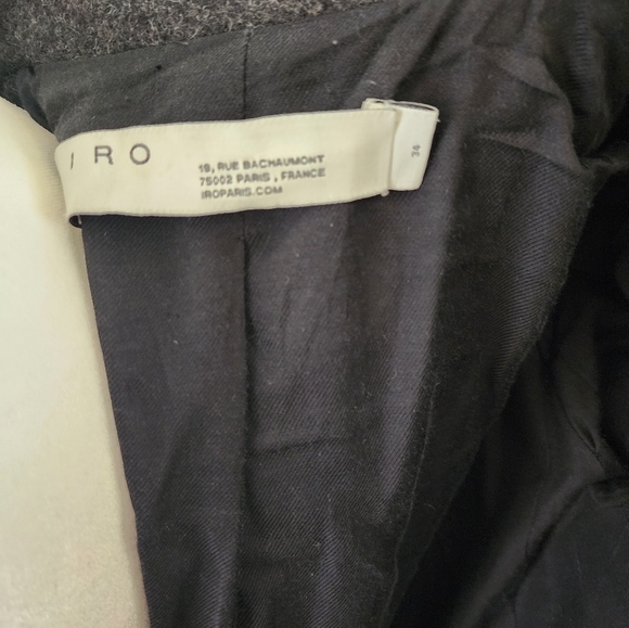 Iro Gray Wool Blazer Size 34 -Xsm - Picture 9 of 10